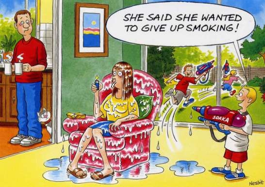 Giving up smoking cartoon